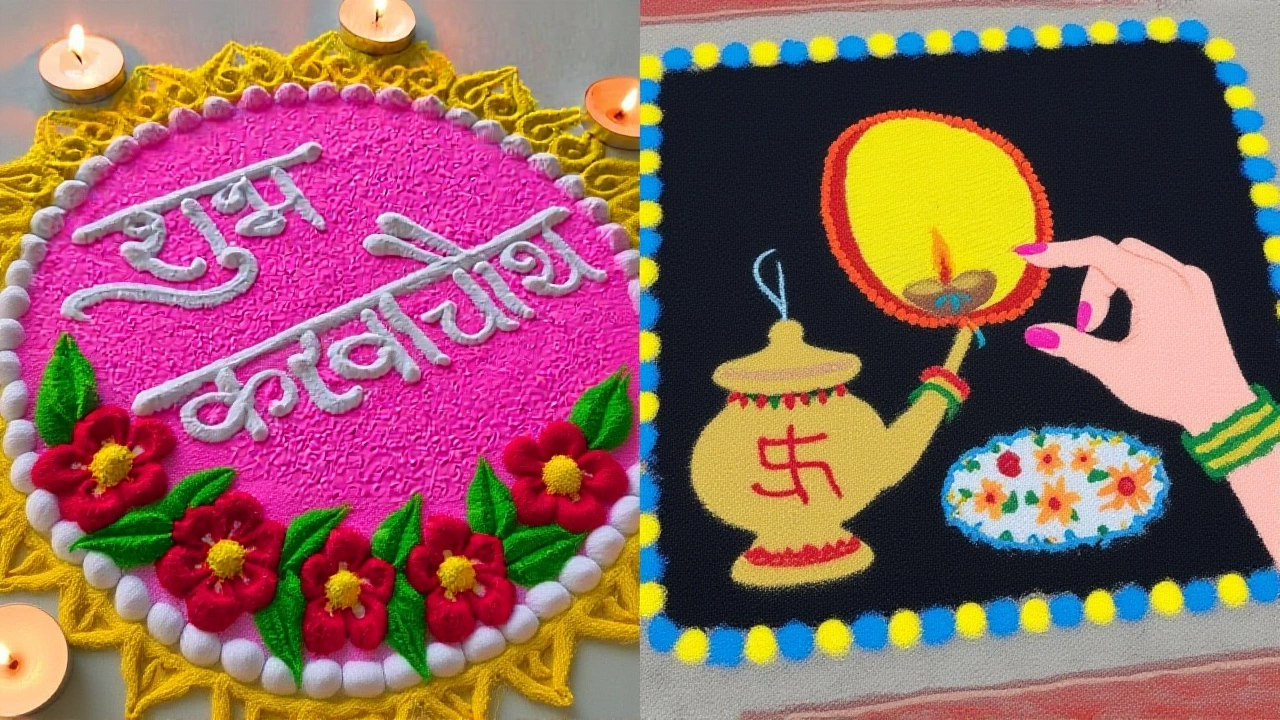 करवा चौथ 2025: ट्रेंडिंग रंगोली डिज़ाइन और सजावट के टिप्स